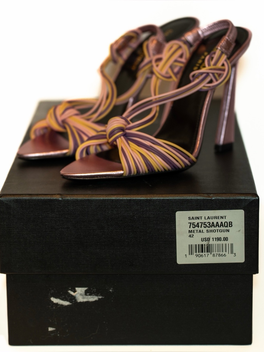 NWOT: Saint Laurent Pool Sandals in TPU and Metallized Leather